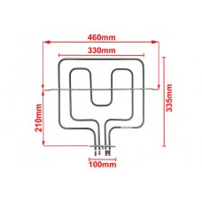 Горен нагревател за Beko, Arçelik   2300W (1100W+1200W) 230V