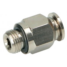 Конектор фитинг за кафе машина 1/8+Ф6 mm - никелиран