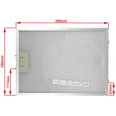 Метален, алуминиев филтър за аспиратор Cаndy 380x280x8 mm - Оригинал