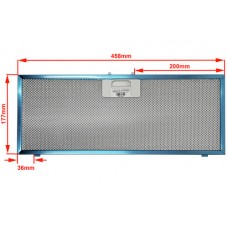 Метален, алуминиев филтър за аспиратор Cаndy,Electrolux, Elica 458X177X9 mm