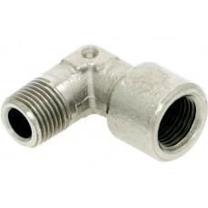Конектор фитинг за кафе машина Ф 1/8 М+1/8 F - никелиран ъглов на 90°