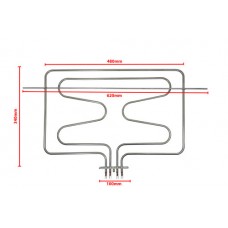 Горен нагревател за фурна Ariston, Indesit, Whirlpool 3050W (1050W+2000W) 230V
