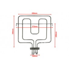 Горен нагревател за фурна Fagor, Brandt 2600W (1400+1200W) 230V