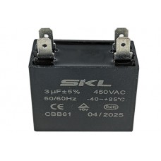 Кондензатор 3mf 450V  37x18x29mm