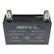 Кондензатор 4mf 450V - 47x18x29 mm